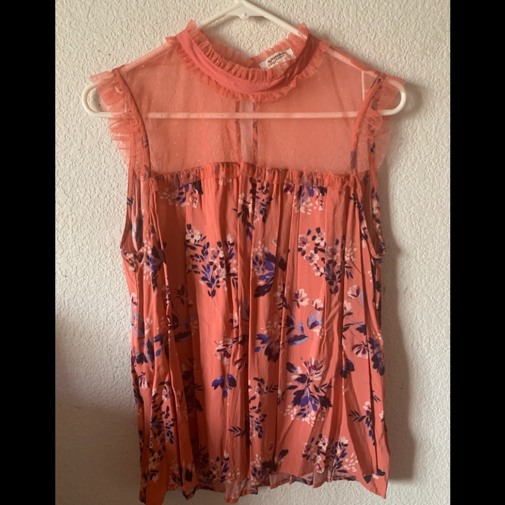 Sheer and flower top.